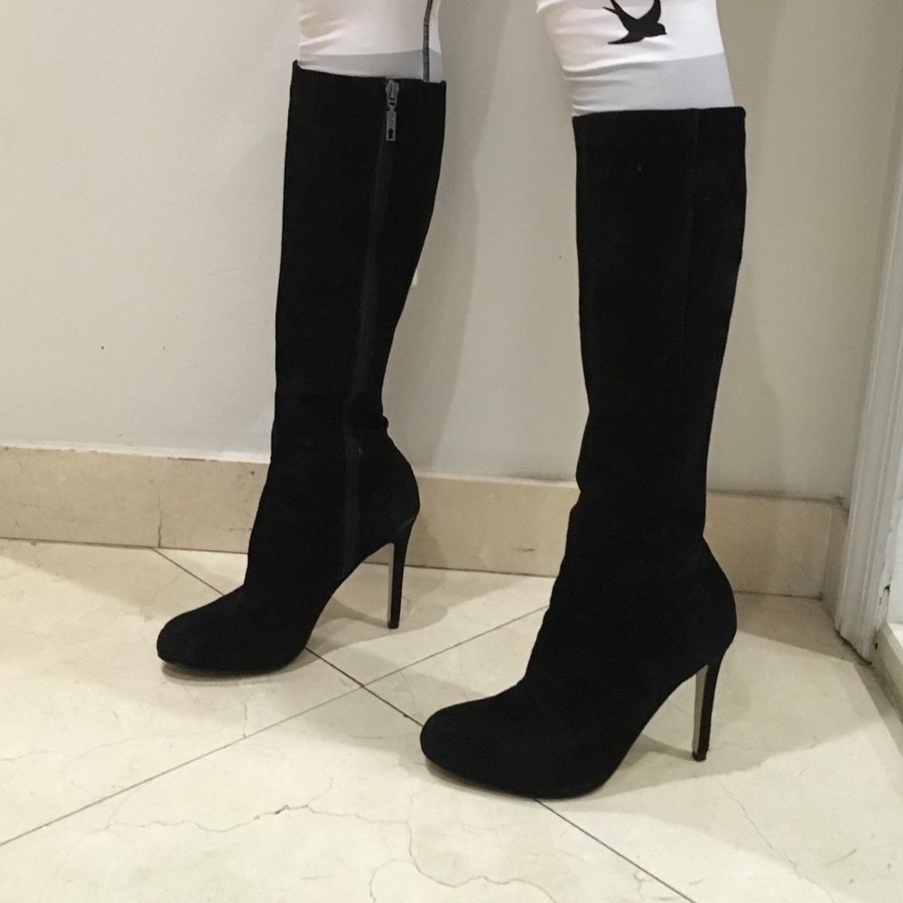 Ivanka Trump suede stiletto boots